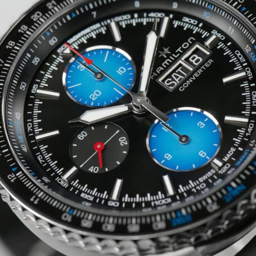 Hamilton Khaki Aviation Converter Air Zermatt Limited Edition Auto Chrono Black Dial & Strap Watch, 44mm - Image 4
