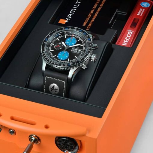 Hamilton Khaki Aviation Converter Air Zermatt Limited Edition Auto Chrono Black Dial & Strap Watch, 44mm - Image 7