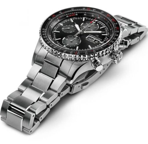 Hamilton Khaki Aviation Converter Auto Chrono Black Dial Stainless Steel Watch, 44mm - Image 2