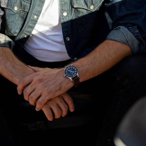 Hamilton Khaki Aviation Pilot Pioneer Automatic Black Dial Brown Leather Watch, 38mm - Image 6
