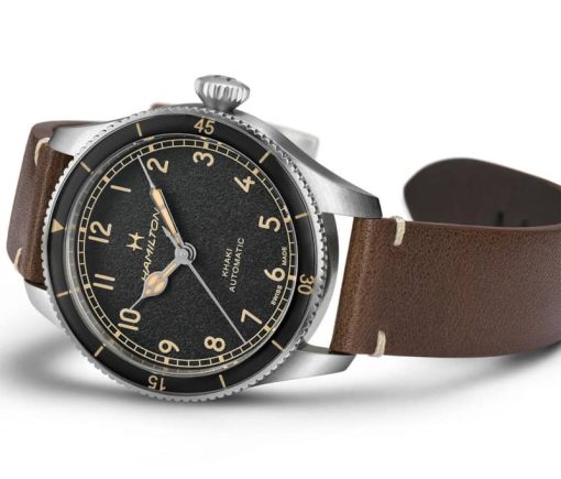 Hamilton Khaki Aviation Pilot Pioneer Automatic Black Dial Brown Leather Watch, 38mm - Image 3