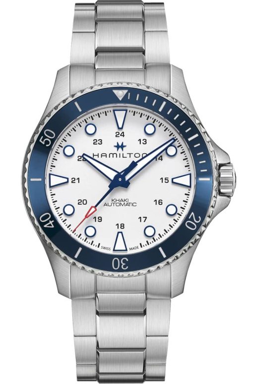 Hamilton Khaki Navy Scuba Auto Silver Dial Stainless Steel Bracelet Watch, 43mm