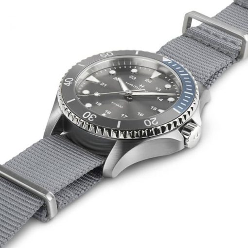 Hamilton Khaki Navy Scuba Quartz Grey Dial & Strap Watch, 37mm - Image 2