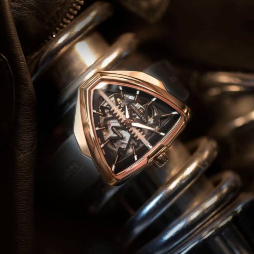 Hamilton Ventura Elvis80 Skeleton Automatic Black Dial & Rubber Watch, 42.5mm x 44.6mm - Image 5