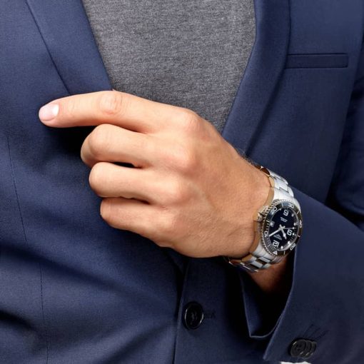 Longines HydroConquest Stainless Steel And Ceramic Case With Black Dial Unisex Watch - Image 2