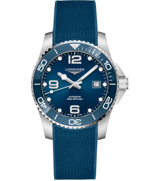 Longines HydroConquest Stainless Steel And Ceramic Case With Blue Dial Unisex Watch