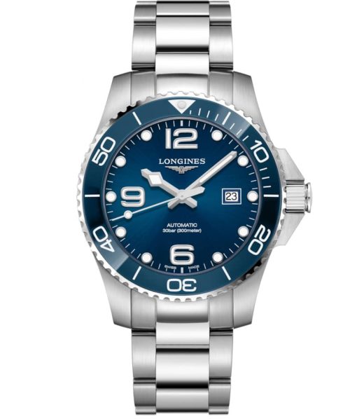 Longines HydroConquest Stainless Steel And Ceramic Case With Blue Dial 43mm Watch