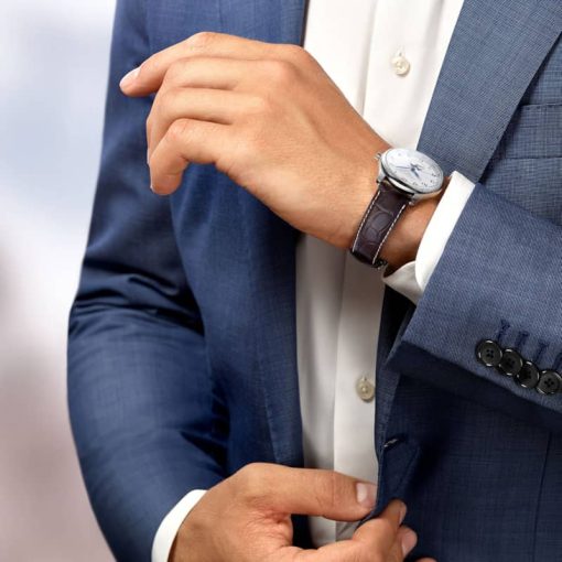 Longines Master Collection Automatic Moonphase Watch, Silver Barleycorn Dial, 42mm - Image 3