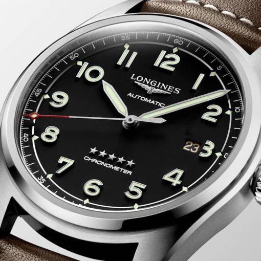 Longines Spirit Stainless Steel Case And Black Dial Mens Watch - Image 3