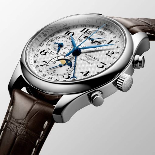 Longines The Master Collection Auto Chrono Silver Barleycorn Dial Watch, 42mm - Image 2
