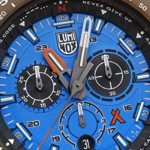 Luminox Bear Grylls #TIDE Survival ECO Master Sustainable Outdoor Chronograph Blue Dial & Strap Watch, 45mm - Image 4