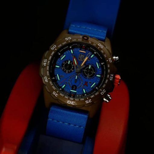 Luminox Bear Grylls #TIDE Survival ECO Master Sustainable Outdoor Chronograph Blue Dial & Strap Watch, 45mm - Image 10