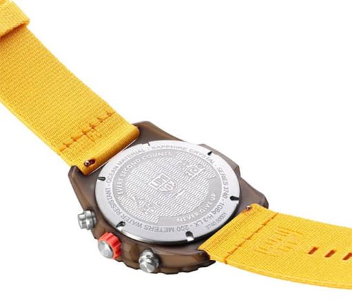 Luminox Bear Grylls #TIDE Survival ECO Master Sustainable Outdoor Chronograph Yellow Dial & Strap Watch, 45mm - Image 7