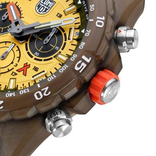 Luminox Bear Grylls #TIDE Survival ECO Master Sustainable Outdoor Chronograph Yellow Dial & Strap Watch, 45mm - Image 5