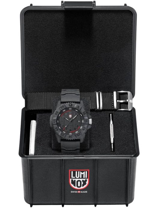 Luminox Limited Edition Master Carbon SEAL 3801 Tactical Dive Black Dial, Two-Strap Watch, 46mm