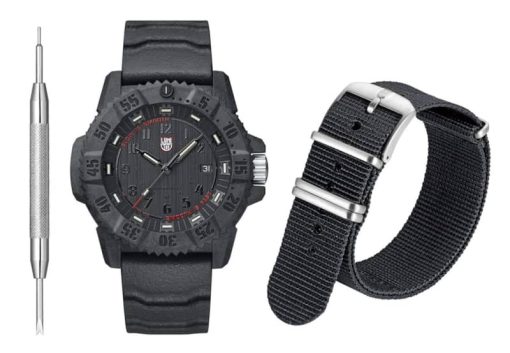 Luminox Limited Edition Master Carbon SEAL 3801 Tactical Dive Black Dial, Two-Strap Watch, 46mm - Image 2