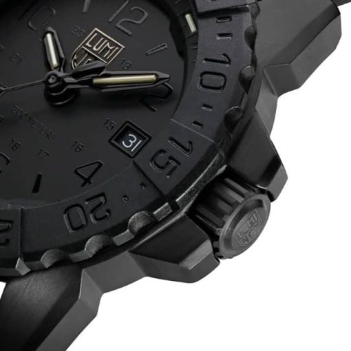 Luminox Navy SEAL Steel Black Dial & Rubber Strap Diver Watch, 45mm - Image 6