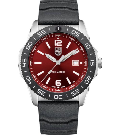 Luminox Pacific Diver 3135 Crimson Red Dial Watch, 44mm
