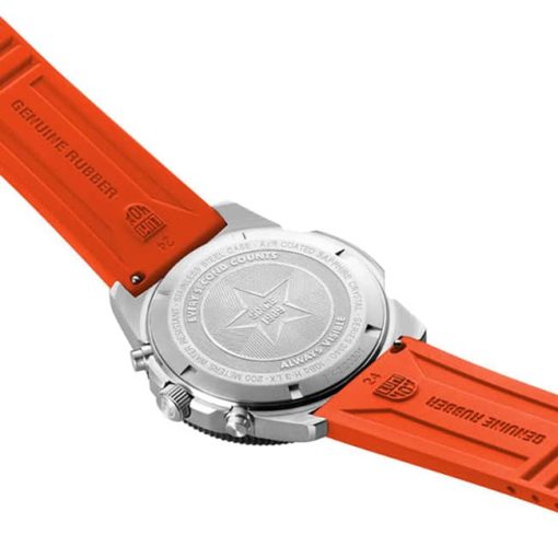 Luminox Pacific Diver Chronograph Black Dial Orange Rubber Strap Diver Watch, 44mm - Image 6