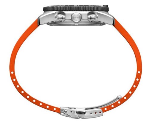 Luminox Pacific Diver Chronograph Black Dial Orange Rubber Strap Diver Watch, 44mm - Image 7