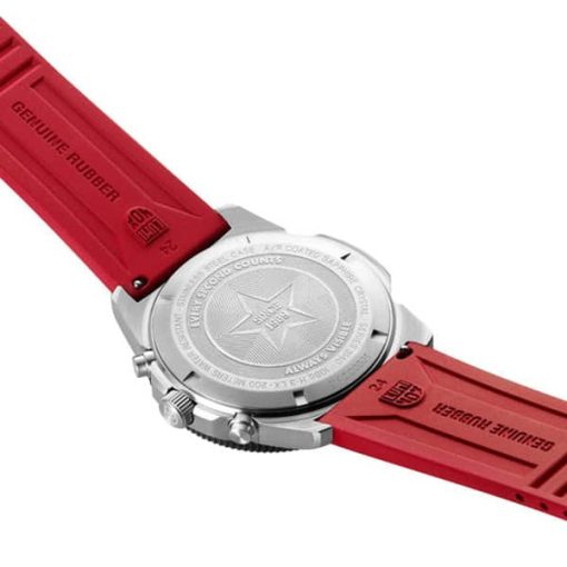 Luminox Pacific Diver Chronograph Black Dial Red Rubber Strap Diver Watch, 44mm - Image 6