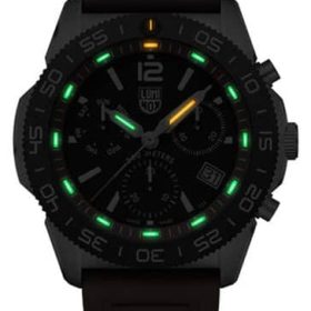 Luminox Pacific Diver Chronograph Black Dial Red Rubber Strap Diver Watch, 44mm - Image 2