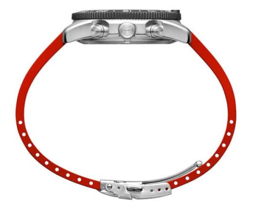Luminox Pacific Diver Chronograph Black Dial Red Rubber Strap Diver Watch, 44mm - Image 7