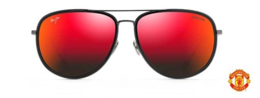 Maui Jim Fair Winds Polarized Aviator Sunglasses, Dark Gunmetal Frames, 58mm