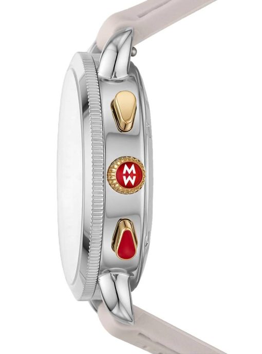 Michele Sporty Sport Sail Wheat Silicone Watch, Cream Dial, 38mm - Image 2