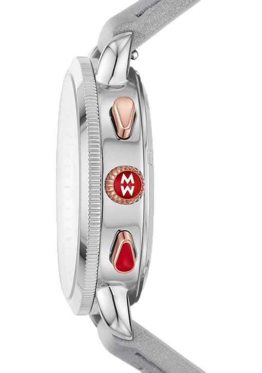 Michele Sporty Sport Sail Slate Silicone Watch, Grey Dial, 38mm - Image 2