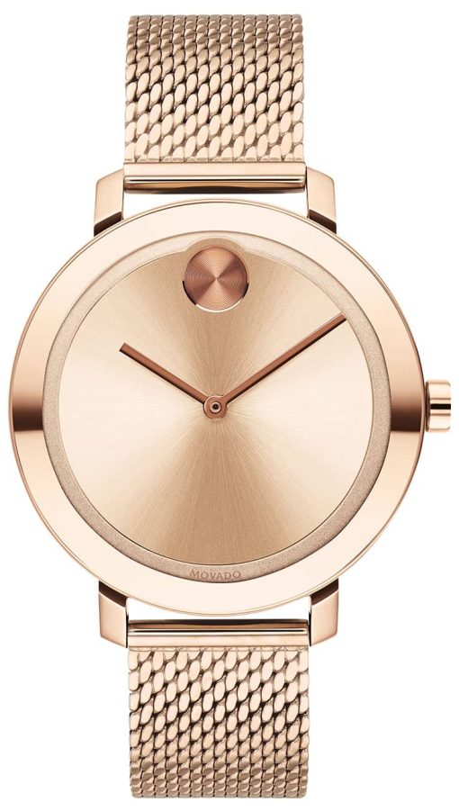 Movado BOLD Evolution Carination Rose Gold-Tone Dial & Mesh Bracelet Watch, 34mm