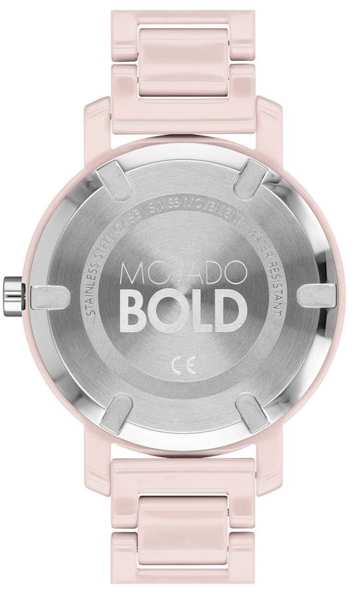 Movado BOLD Evolution Blush Dial & Ceramic Link Bracelet Watch, 36mm - Image 3