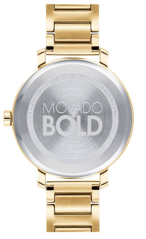 Movado BOLD Evolution Yellow Gold-Tone Metallic Dial & Link Bracelet Watch, 34mm - Image 3