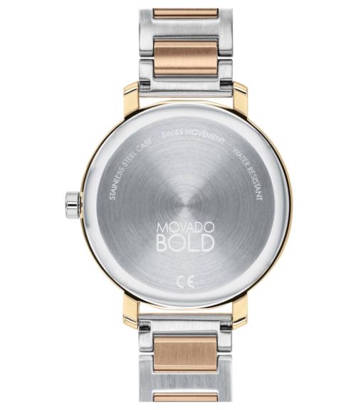 Movado BOLD Evolution Light Gold-Tone Dial Tri-Color Link Bracelet Watch, 34mm - Image 3