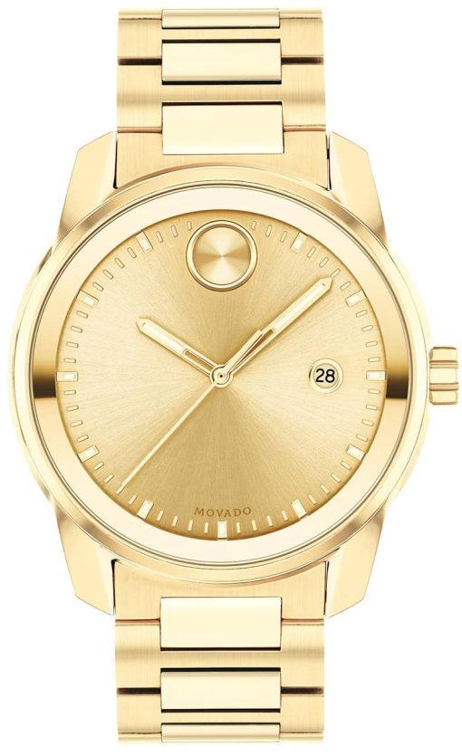 Movado BOLD Verso Yellow Gold-Tone Dial & Ion-Plated SS Bracelet Watch, 42mm