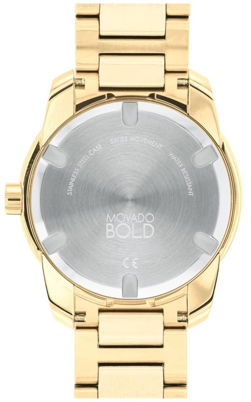 Movado BOLD Verso Yellow Gold-Tone Dial & Ion-Plated SS Bracelet Watch, 42mm - Image 3