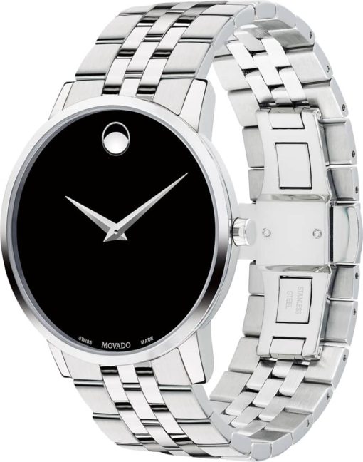 Movado Museum Classic Black Dial Stainless Steel Watch, 40mm - Image 2
