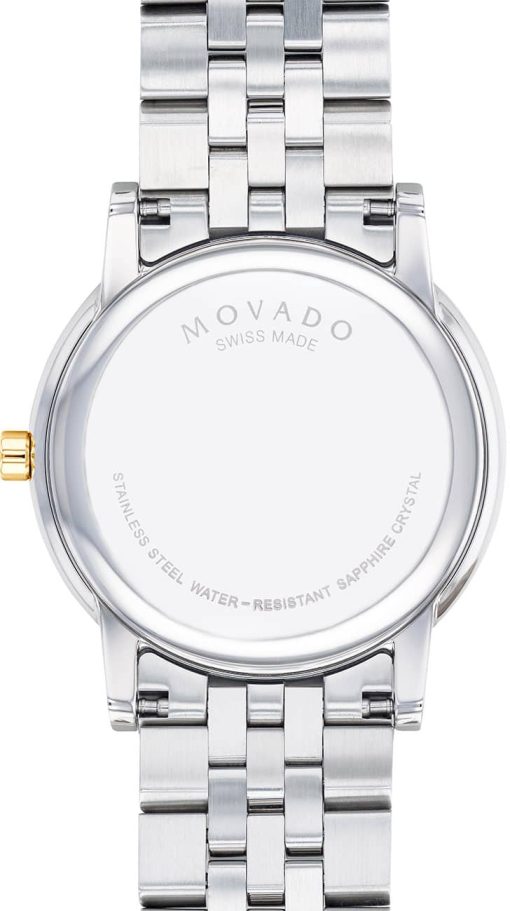 Movado Museum Classic Black Diamond Dial Two-Tone Stainless Steel Watch, 40mm - Image 3