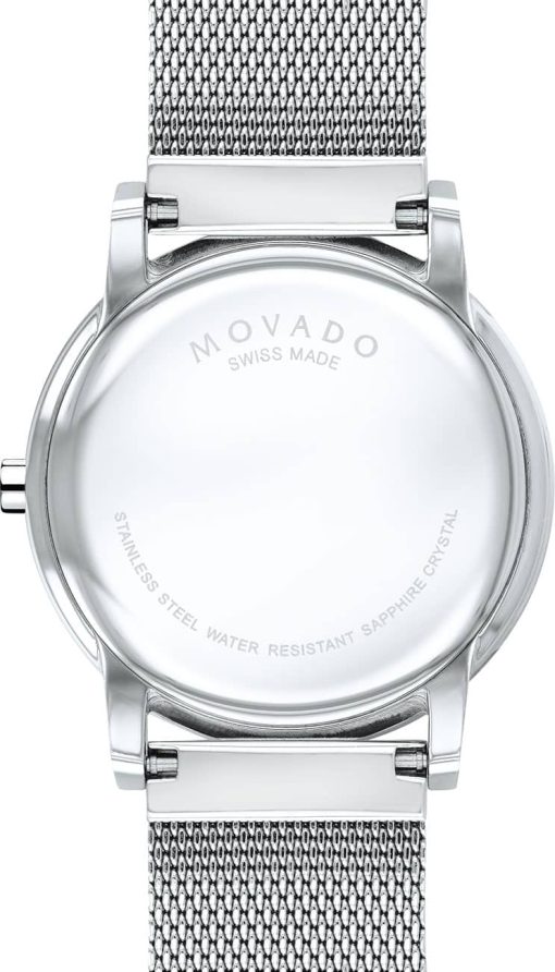 Movado Museum Classic Black Dial Stainless Steel Mesh Watch, 40mm - Image 3