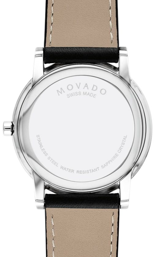 Movado Museum Classic Black Dial Leather Watch, 40mm - Image 3