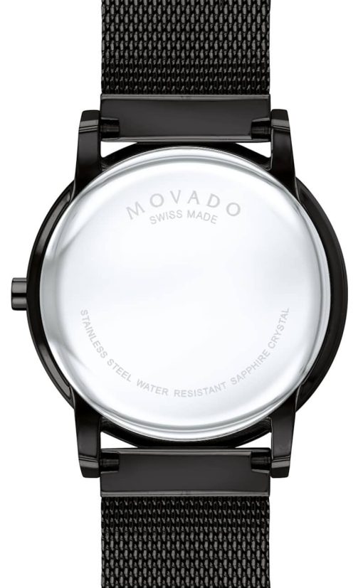 Movado Museum Classic Black-Toned Dial PVD Stainless Steel Mesh Watch, 40mm - Image 3