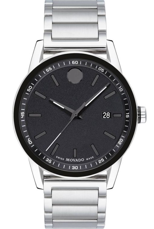 Movado Museum Sport Black Dial Stainless Steel Watch, 42mm