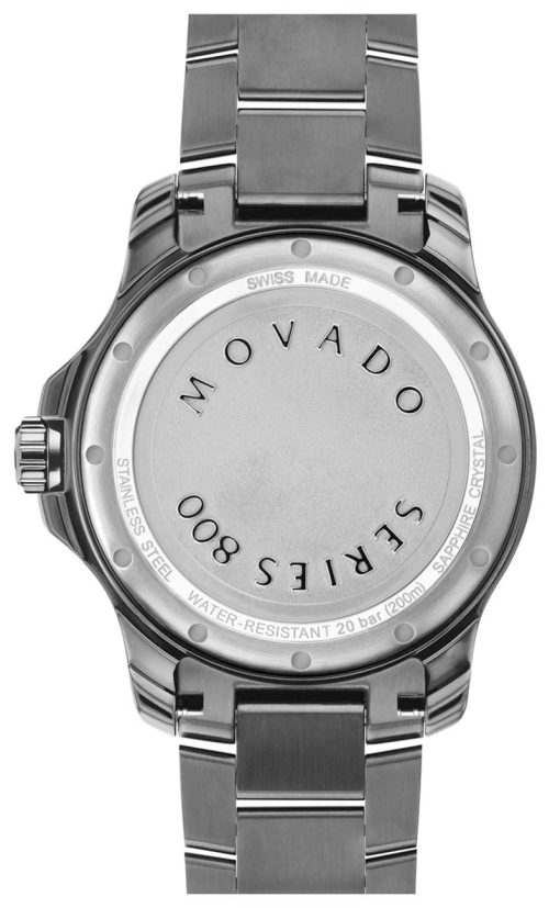 Movado Series 800 Blue Dial Grey PVD Stainless Steel Bracelet Watch, 40mm - Image 3