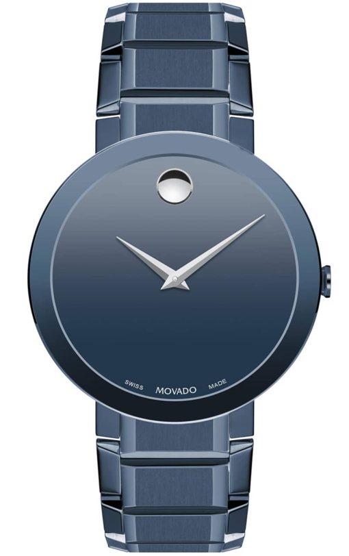 Movado Sapphire Blue PVD Stainless Steel Bracelet Watch, 39mm