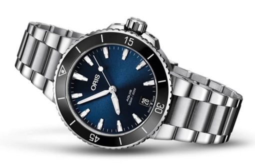 Oris Aquis Date Blue Dial Watch, Stainless Steel Bracelet, 36.50mm - Image 2