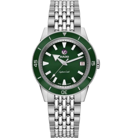 Rado Captain Cook Automatic Green Dial Stainless Steel Watch, 37mm