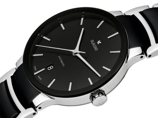 Rado Centrix Automatic Black Dial Stainless Steel Ceramic Watch, 38mm - Image 2
