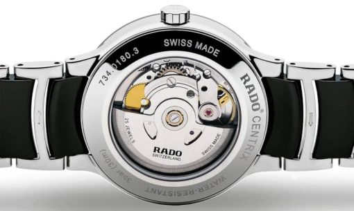 Rado Centrix Automatic Black Dial Stainless Steel Ceramic Watch, 38mm - Image 3