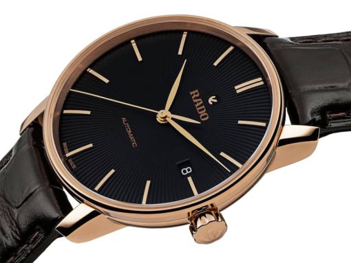 Rado Coupole Classic Automatic Black Dial Leather Watch, 38mm - Image 2