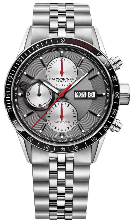 Raymond Weil Freelancer Automatic Chronograph Silver Dial & Bracelet Watch, 42mm